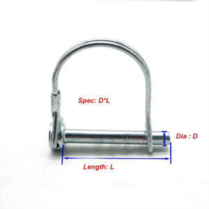 Steel safety pin D shape M6 M6.3 M8 M9 M10 M12  O ring split pin Dia split pin  steel spring pin quick lock