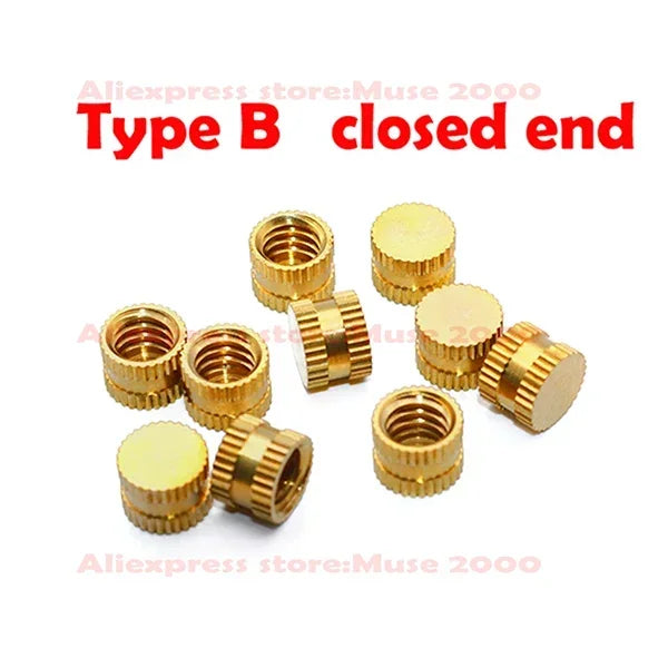 1/4-20 unc molding Brass nut plastic parts accessaries detachable injection nuts brass knurled nut pre embeded nuts copper - Image 3