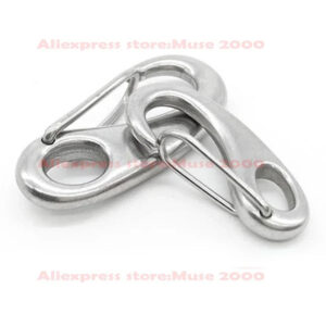 M30 M50 m70 M100 gear lock Outdoor 304 steel Mini Buckle Hang Key Chain Tool Gear Torsion Spring Gate Snap Clip Ti Hooks