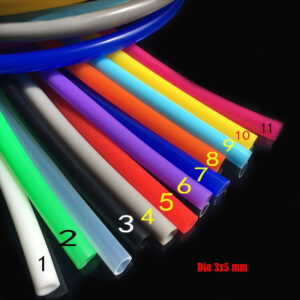 3x5 Black white pink orange blue green yellow purple Silicone rubber tube inner x outer dia pipe Hose plumbing fish tank water