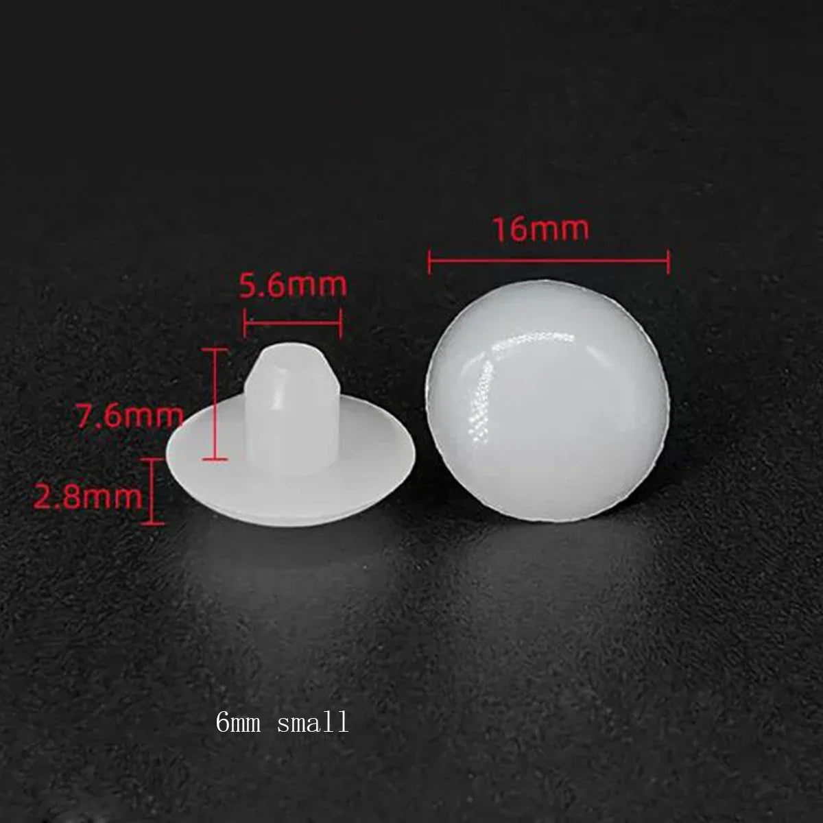 For round dia 6 mm hole plug semi clear plastic hole inserting pad arched bottom cover cap sofa chair desk feet damper cabinet - Image 2