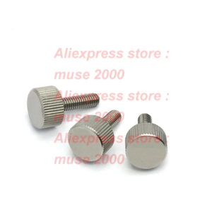 ss 303 M5*10 12 14 16 20mm knurled Thumb Screw flat Large head,stainless steel Plain Finish Handle Toolless DIY Computer PC