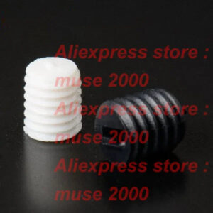 White M5 M6 x 4 6 8 10 12mm plastic grub set screw bolt socket Holding tighten screw LED light wire cable fastener