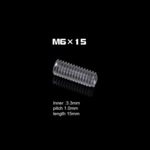 Plastic M10 M6 hollow screw lights lighting bolt 1.0mm pitch grommet clear transparent plastic screw outer threaded