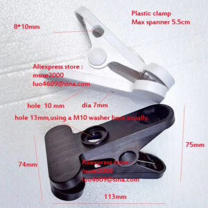 5.5cm  spanner Plastic light table Lamp base holder bench plate spring clamp school table or on wall install hole shelf light