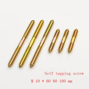 M10 x 60 80 100mm Furniture 2 ends self tapping screw thread wood stair staircase stairway sofa dining-table wood chair fastener