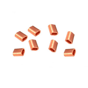 Elliptical brass ferrule sleeve 1 1.5 2 2.5 3 4 5 6 8mm oval shape  copper jacket sleeve wire rope Crimping Loop Rope Clip Swage