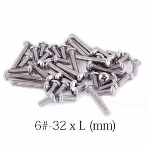 UNC 6# - 32 Steel pan head screw bolt Length 3/16-2 inch thread stainless steel bolt nut set fastener Home DIY modle electronic