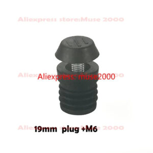 19mm round tube  feet pad plastic tube feet plug M6 nut  pre embedded blank tube insert end Furniture Levelling Screw On Feet