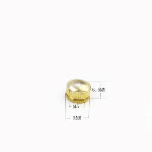 M5 pitch 0.8 mm brass domed nut knurled thumb nut dia 9 11 12mm handle nut light cap nut copper thread tube end fastener