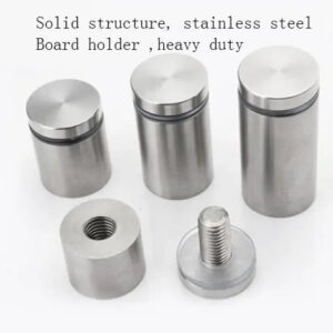 Solid heavy duty advertising board holder Dia 12 16 18 25mm stainless steel spacer decorative  billboard mirror glass clamp clip