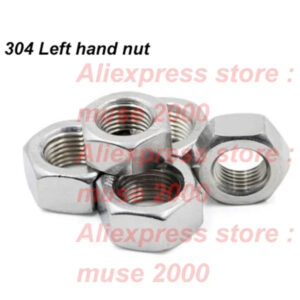 Left hand thread Nut M3 M4 M5 M6 M8 M10 M12 M14 M16 M18 M20 M22M24 CCW Stainless steel hex counter-clockwise DIN934 Normal pitch