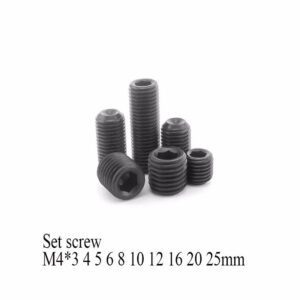 Black Set screw M4*3 4 5 6 8 10 12 16 20 25mm Grub Screws Hex Socket Set bolt din916 Steel fastener Light wire cable tighten