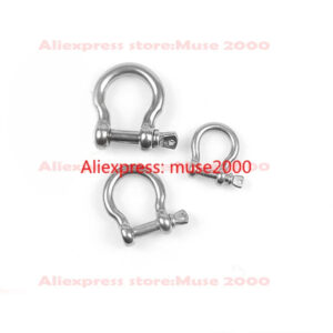 M4 M5 M6 M8 M10 M12 M16 M20 Round D shackle 304 stainless steel D Type U sling screw, Wire rope lifting shackle chain buckle