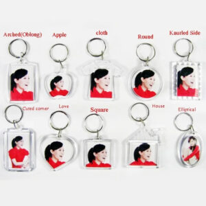 transparent keychain photoframe clear splitpin key ring hanger arcylic lovely picture children car hanging photo frame box