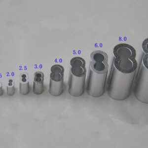 Ferrule rope clip sleeve 1 1.2 1.5 2 2.5 3 4 5 6 8 10mm 2 holes Aluminum sleeve Steel Twisted wire photo frame drawing hanging