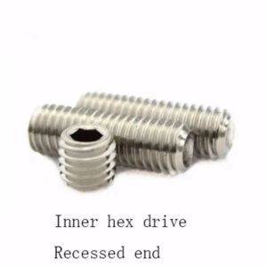 Set screw M5 M6 *3 4 5 6 8 10 12 16 20 25 30 35 40 Grub Screws Inner Hex Socket RECESSED end tip Set bolt Stainless Steel din916