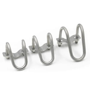 U shape pipe clamp clip screw Steel 304 steel M6 M8 double U shape tube clamp pipe shelf house holder