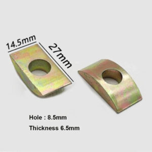 M8 heavy duty steel spacer furniture Crescent washer arch semicircle dining table threaded pole connector washer