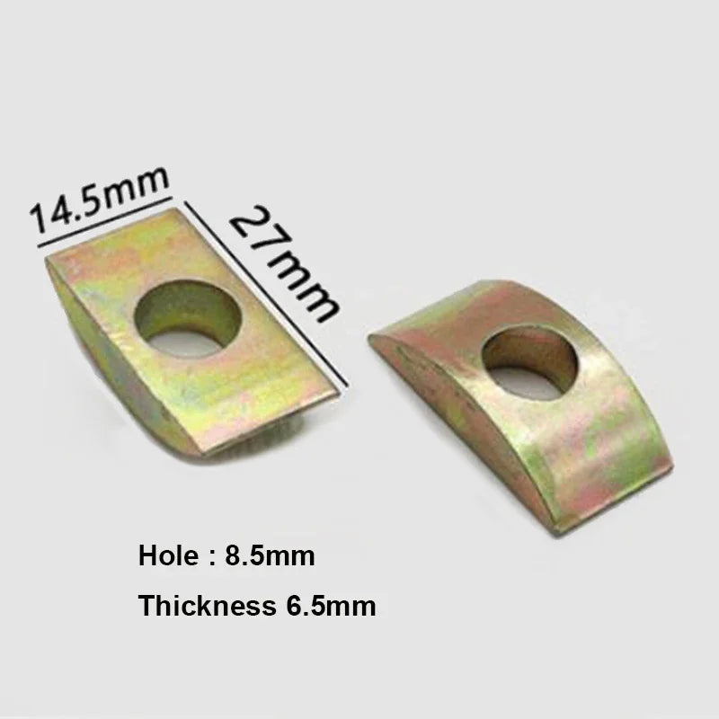 M8 heavy duty steel spacer furniture Crescent washer arch semicircle dining table threaded pole connector washer