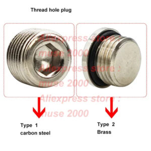 M5 PT 1/8 1/4 3/8 1/2 inch male thread plug inner hex end joint screw plug seal ED  oring plug pneumatic component