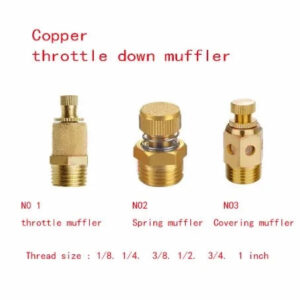 1/8 1/4 3/8 1/2 3/4 1 inch Throttle down muffler filter copper BSPT thread Pneumatic Electromagnetic valve noise elimination