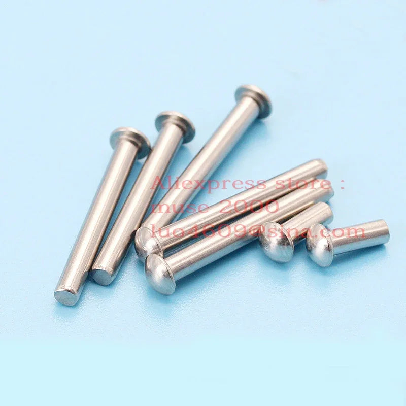 304 button head solid steel rivet M2.5x3 4 5 6 8 10 12 14 16 20mm advertisement label market marker signs arcylic clear menu - Image 2