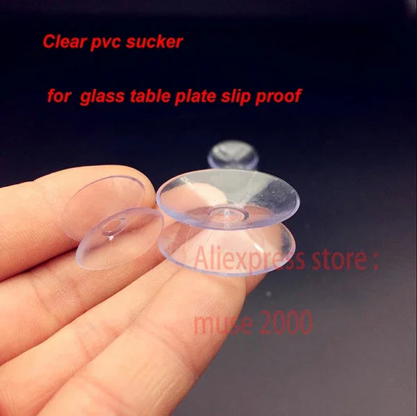 2 2.5 3 3.5 cm dia Double sides Clear PVC sucker plastic hooker home glass table plate smooth flat tile glass sucker slip proof - Image 3