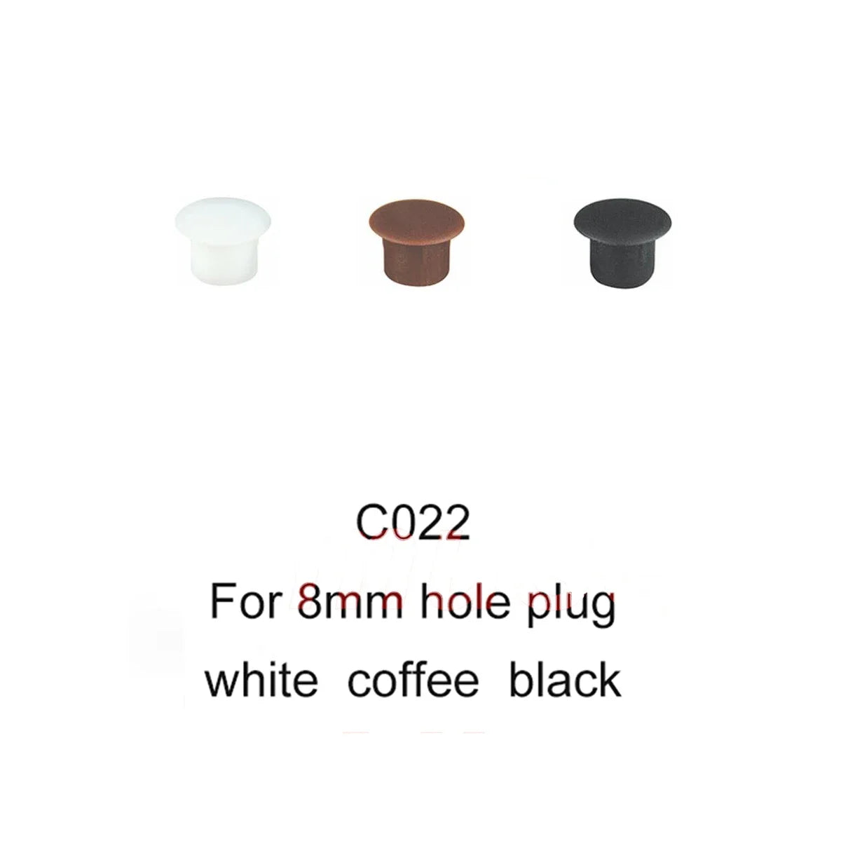 8mm Coffee white black Furniture Drilling hole plug cupboard screw plastic cover cap insert dark brown end pannel