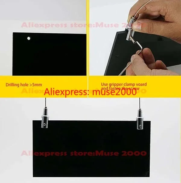 10mm Thickness Ceiling Wire Gripper Board Plate, Clamp Clip, Wire Clasp for Exhibitions, Ceiling Lights, Rope Locker - Image 5