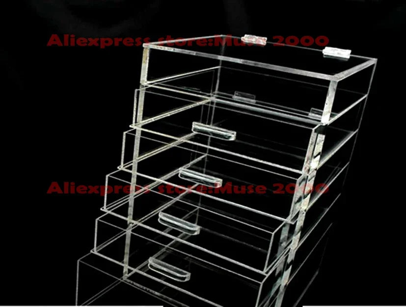 Door Drawer handle Long 30 50 mm acrylic show exhibition glue use cabinet cupboard plastic transparent clear latch - Image 4