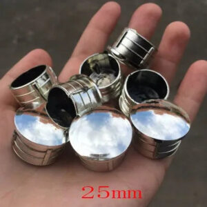 25 mm Planted round tube plug silver Cr chroming arched surface head insert end cap pile pole cover 1 inch