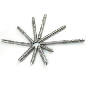 304 steel wood stair bolt  Screw Furniture Double thread bolt self tapping staircase stairway sofa dining-table wood chair