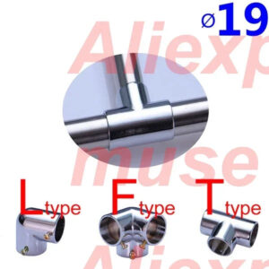 19mm steel pipe tube clamp Alloy clamp holder clothes shelf DIY hanging pole home furniture hanger tee joint connector lean pipe