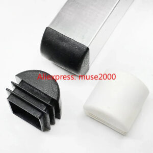 Arched Square tube plug 25*25 mm white black Tube Plug furniture feet tube insert end,pole plastic cap desk leg end cover