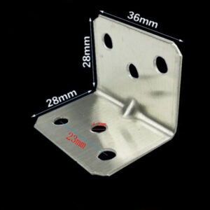 L shape Corner Brackets 6 screw hole 28mm right angle 90 degree Plate furniture DIY plate connector Office Table assemble