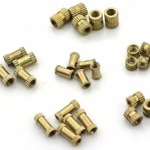 M3 Brass nut,Type A all pass through plastic injection molding pre-embed nuts detachable M3 brass embeded nuts Cu knurled nut
