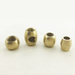 Round ball block nut M10*1 brass nut lights hollow screw connector cobrass Vintage chandelier copper lamp holder connector
