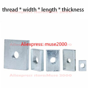 M4 M5 M6 M8 OBLONG RECTANGLE Square Nut Carbon Steel fastener industrial Alloy aluminum section bar thin nut