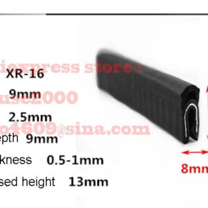 U shape steel boned thin plate sides protecting car glass plate board thin sharp protector side cover clip EPDM Foamed rubber