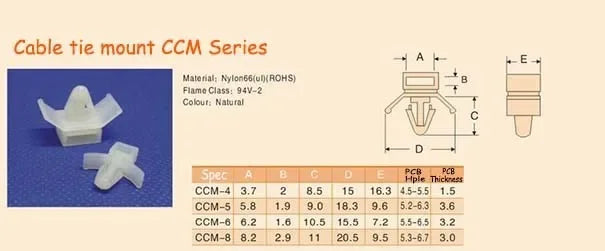 HC CCM Cable tie fix seat #Screw fix seat saddle base nylon wire clip basement cable tie fix seat,WIRE Zip mount screw fastening - Image 3