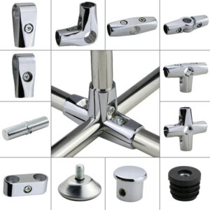 25mm steel pipe plug holder clothes shelf holder base ends roller hanging pole  furniture hanger tee joint connector lean pipe