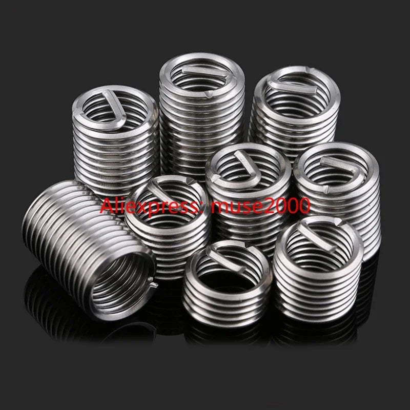 M5 m6 m8 m10 Metric Coarse pitch Thread Repair Wire Thread Insert 304 Stainless Steel Wire Braces Bushing Screws Sleeve