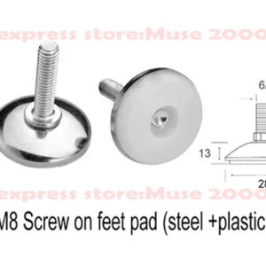 M6 M8 *15 20 25 mm screw on feet pad Leg steel bolt High base Adjustable Base Table Levelling Glide Feet Foot Screw On