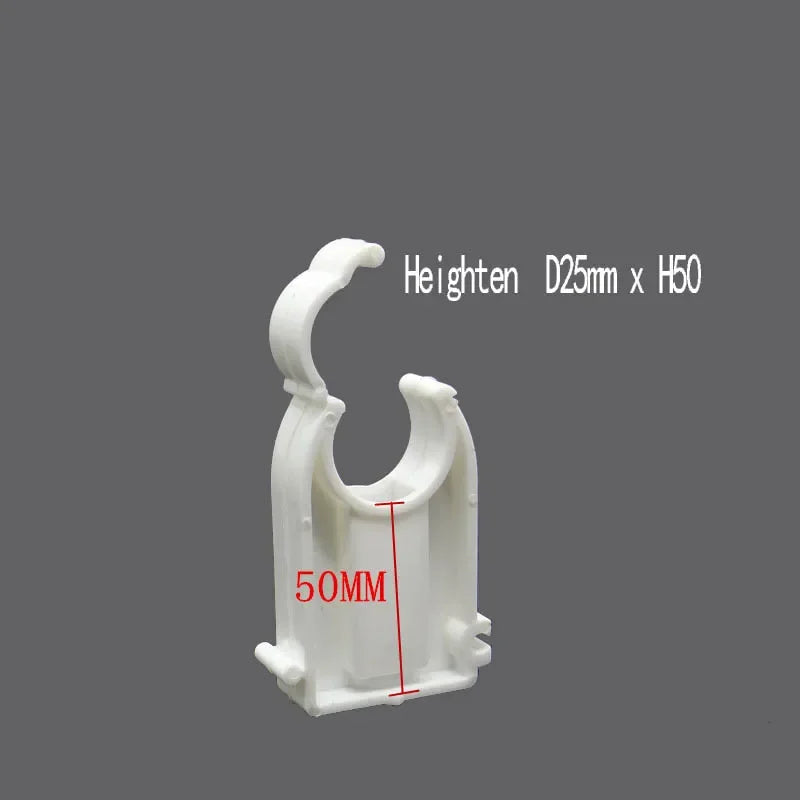 white OD20 25 32 40mm PPR pipe clip heighten Plastic Holder water pipe Tube install grapple Single U clip DN15 20 25 32 40 50 - Image 5