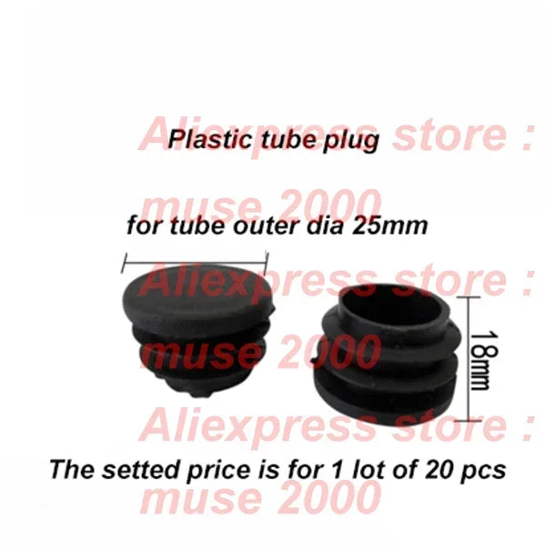 25mm steel pipe plug holder clothes shelf holder base ends roller hanging pole furniture hanger tee joint connector lean pipe - Image 7