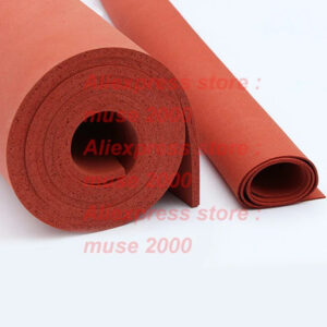 1000*1000mm width foamed Silicone rubber sheet plate pad Thickness 1 1.5 2 3 mm thickness board red cushion pad Rubber Sheet Mat