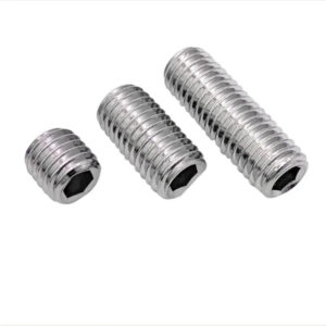 Set screw M7 fine pitch 1.0  thread Grub Screws Inner Hex Socket cup point end tip 304 Stainless Steel