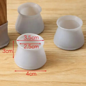 For 28-40mm dia use chair feet pads black Silica rubber foot floor scratch noise proof protector furniture steel tube cover cap