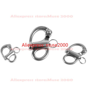 No rotable steel buckle rope holder 304 roaable ring hooker hanger locker connecting Pet rope steel winding proof chain